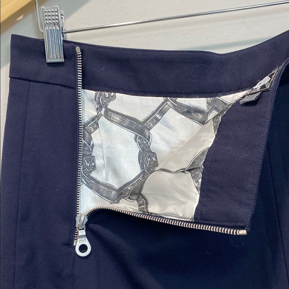 L.A.M.B. Blue A-Line Knee-Length Skirt with Slit Size 12 - Picture 6 of 16